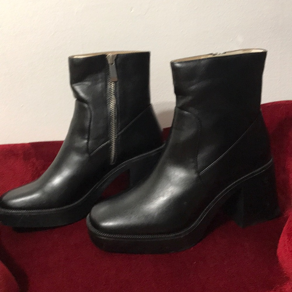 Raid Black Ankle Boots with 3” Heel
